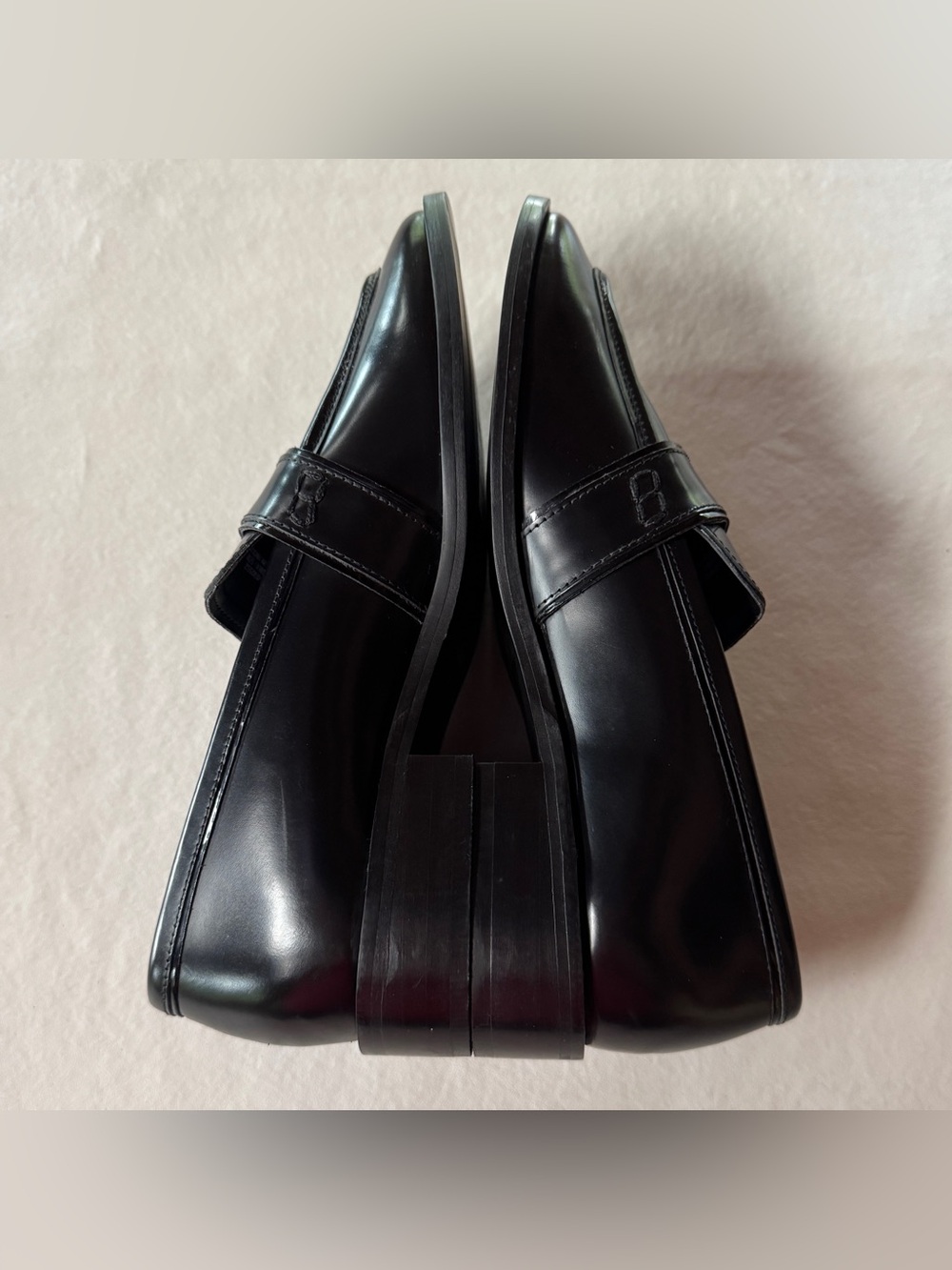 TOPSHOP Leather Layne Black Slip-on Loafer 7.5 NWOB - Picture 5 of 16